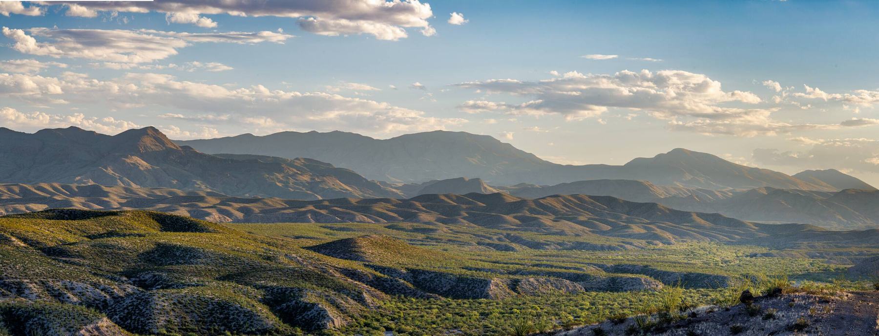 Panorama looking south across the Rio Grande into Mexico